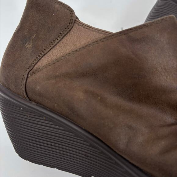 Skechers Wedge Booties Slip On Ankle Boots 10 Air Cooled Memory Foam Parallel - Picture 6 of 10